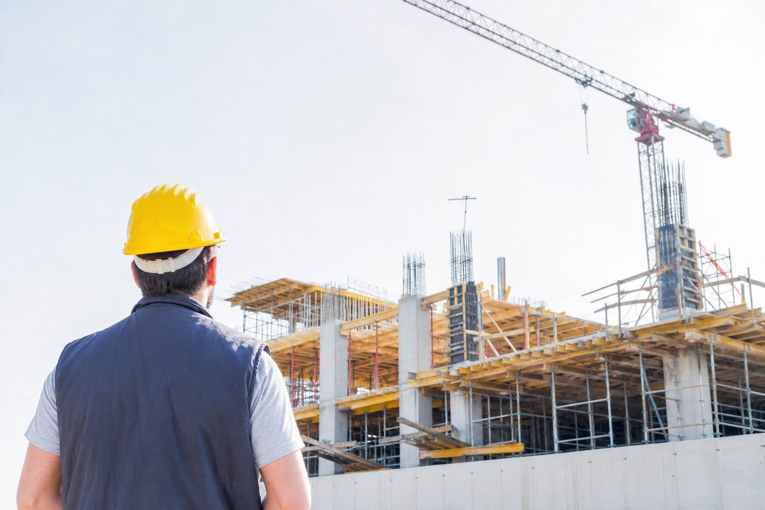 Scena di lavoro che illustra DiarioDiCantiere, Il giornale dei lavori si compila in cantiere dal telefono, con presenze, mezzi 